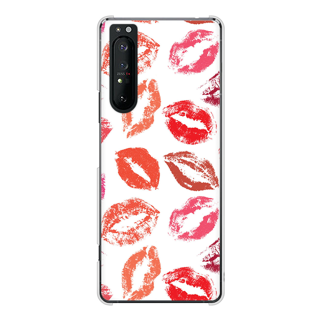 Xperia 1 II SO-51A docomo 734 キスkissキス ハードケース 背面印刷