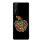 Xperia 1 II SO-51A docomo 1195 カラフルアップル ハードケース 背面印刷