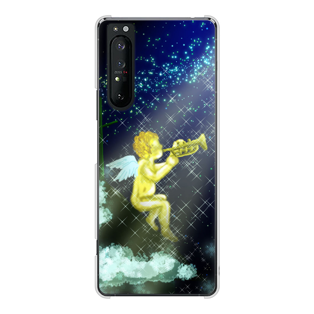 Xperia 1 II SO-51A docomo 1248 天使の演奏 ハードケース 背面印刷