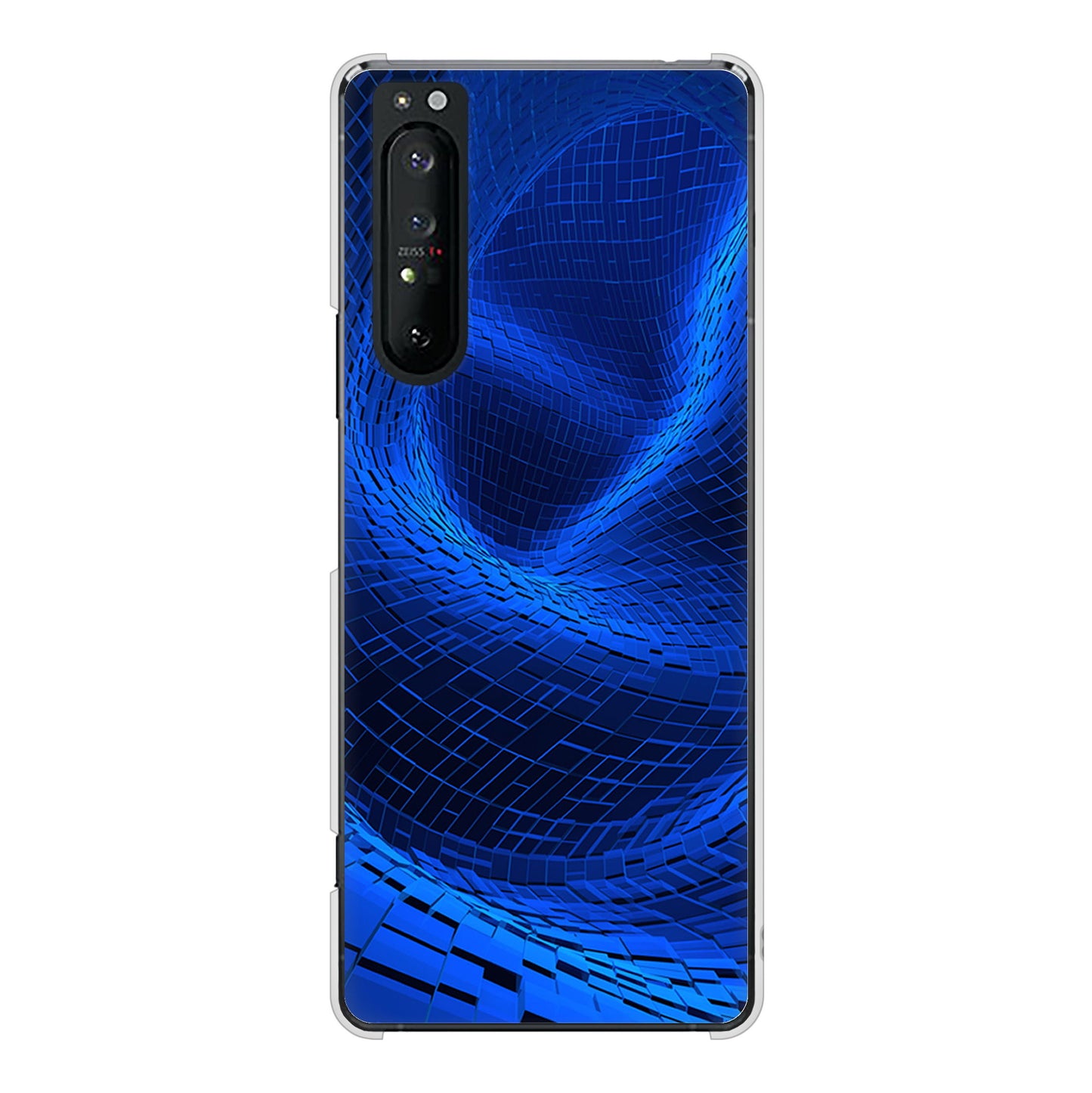 Xperia 1 II SO-51A docomo 1302 ワープブルー ハードケース 背面印刷