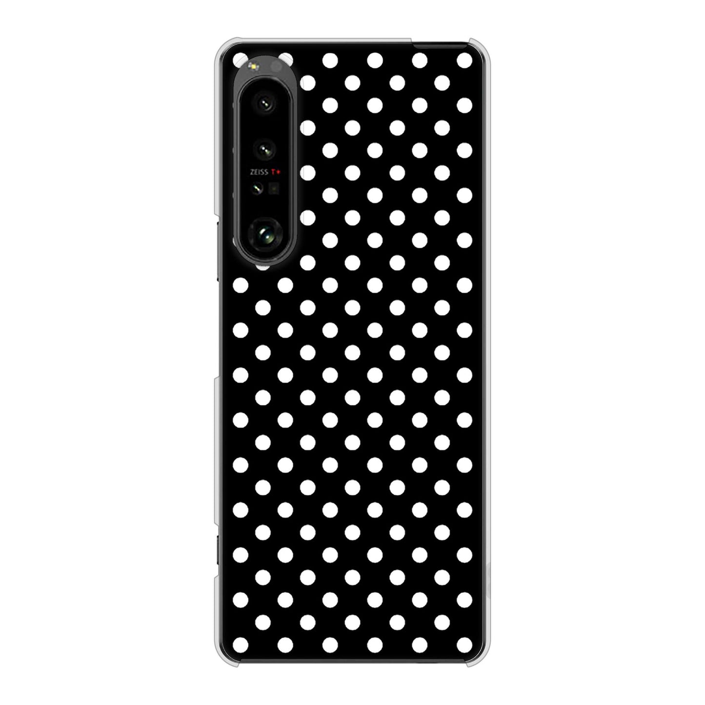 Xperia 1 V SO-51D docomo 高画質仕上げ 背面印刷 ハードケースシンプル柄（水玉）