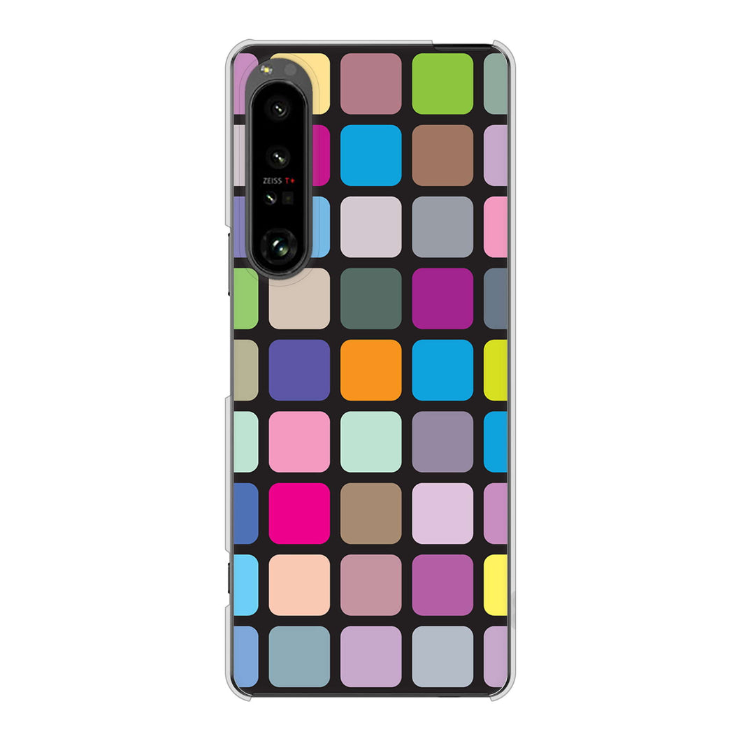 Xperia 1 V SO-51D docomo 509 カラースクエア ハードケース 背面印刷