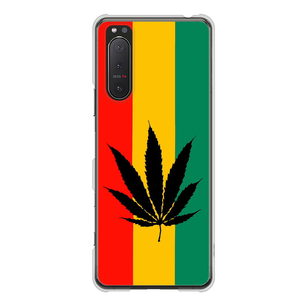 Xperia 5 II SO-52A docomo 083 大麻ラスタカラー ハードケース 背面印刷