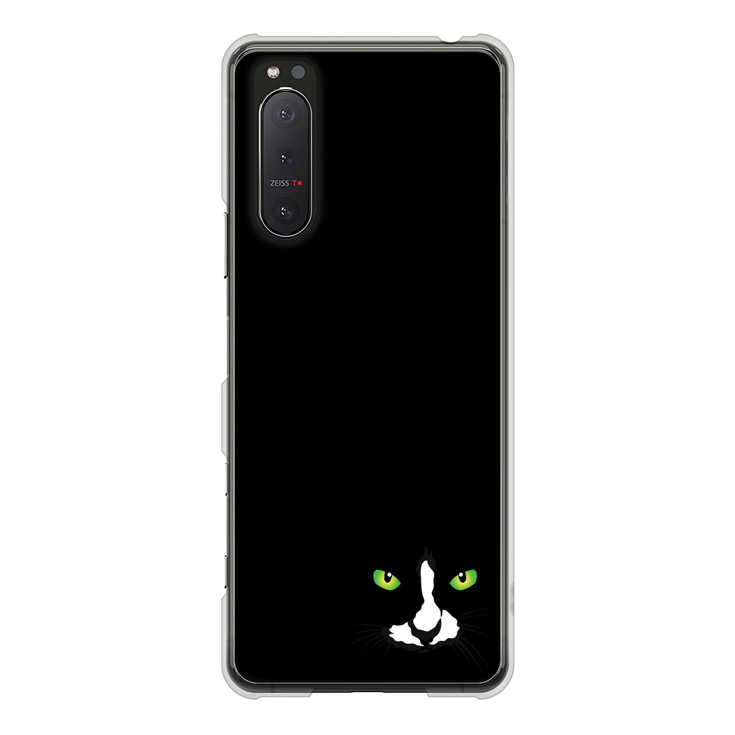 Xperia 5 II SO-52A docomo 398 黒ネコ ハードケース 背面印刷