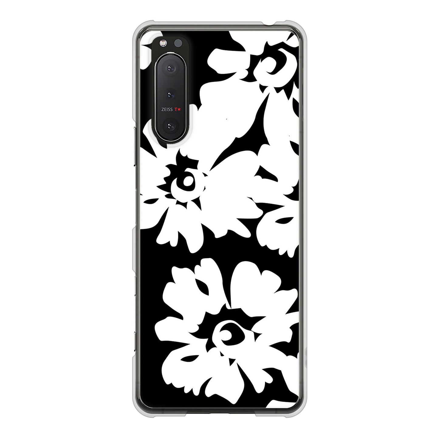 Xperia 5 II SO-52A docomo 1215 モダンフラワー ハードケース 背面印刷