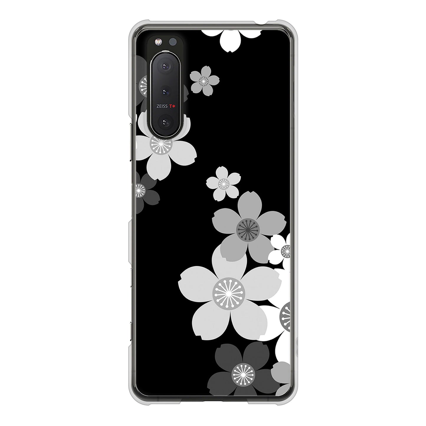 Xperia 5 II SO-52A docomo 1334 桜のフレーム ハードケース 背面印刷