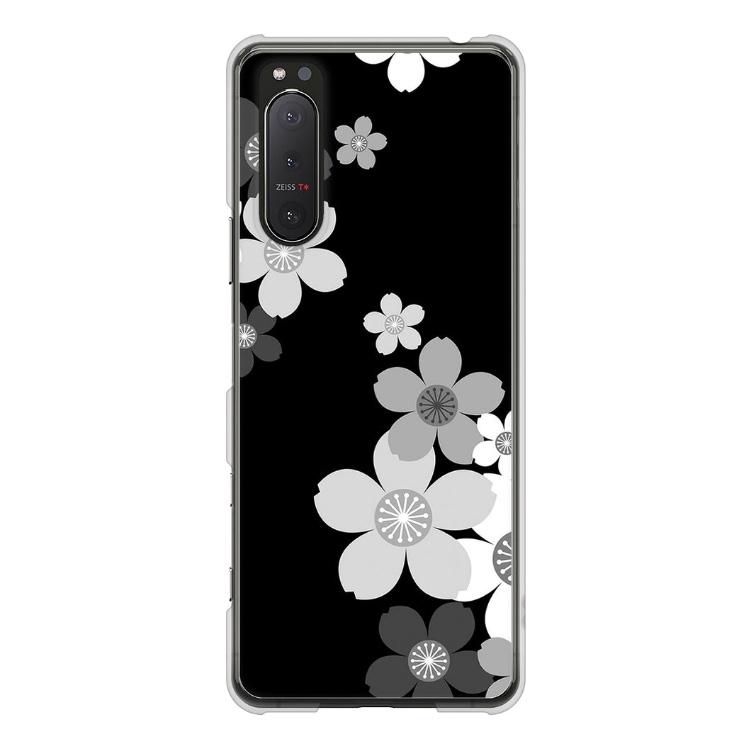 Xperia 5 II SO-52A docomo 1334 桜のフレーム ハードケース 背面印刷