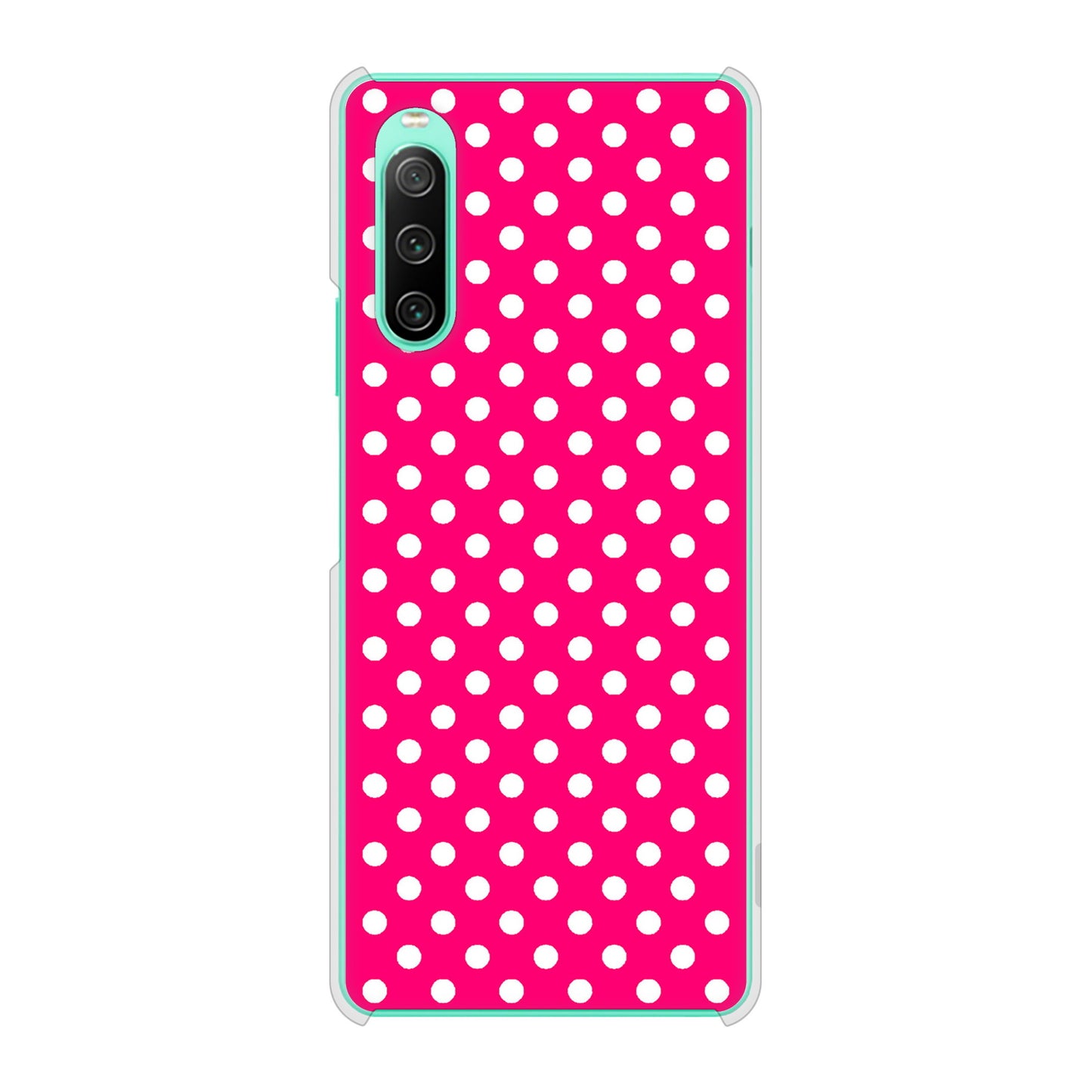 Xperia 10 IV SO-52C docomo シンプル柄（水玉） ハードケース 背面印刷
