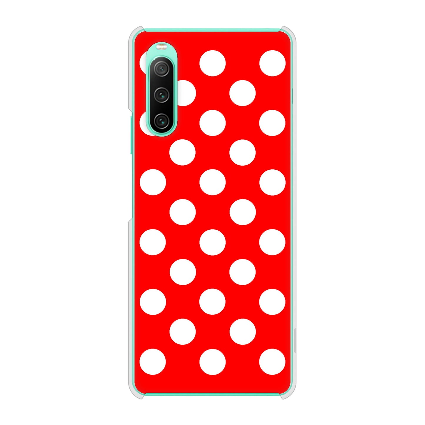 Xperia 10 IV SO-52C docomo シンプル柄（水玉） ハードケース 背面印刷