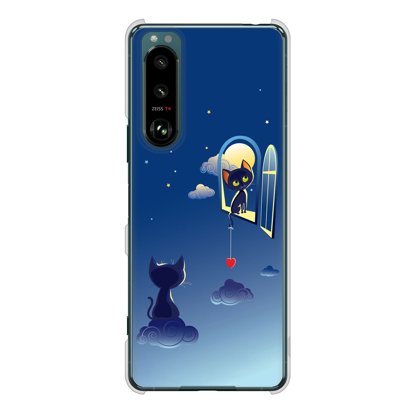 Xperia 5 III SO-53B docomo 夜とネコ ハードケース 背面印刷