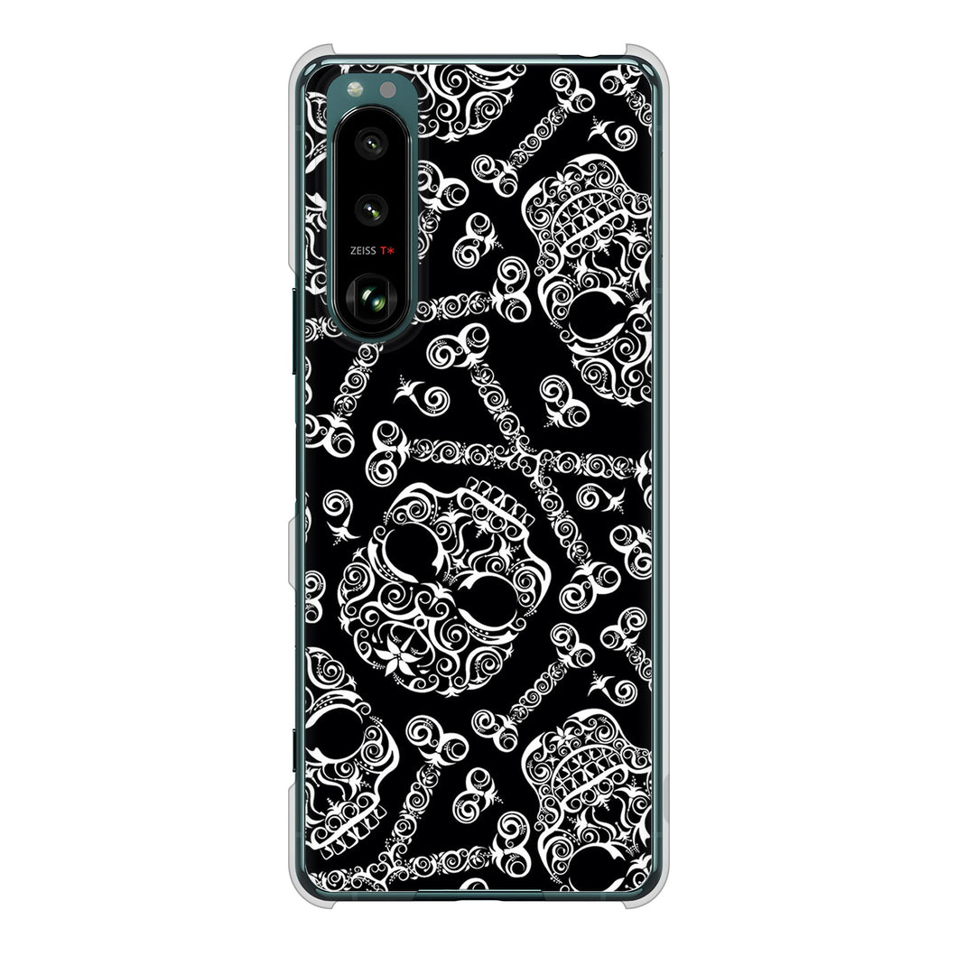 Xperia 5 III SO-53B docomo 363 ドクロの刺青 ハードケース 背面印刷