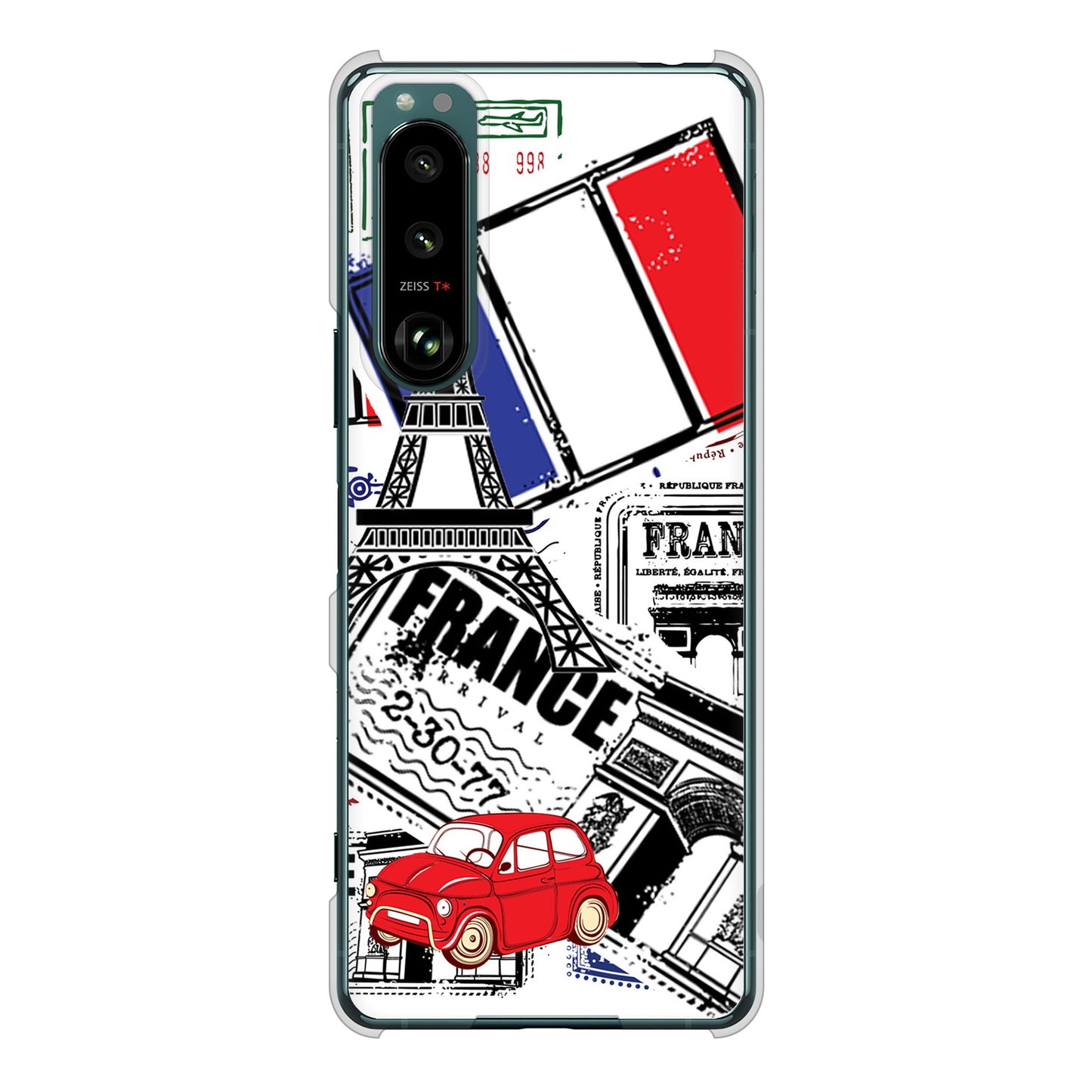 Xperia 5 III SO-53B docomo LOVE フランス ハードケース 背面印刷