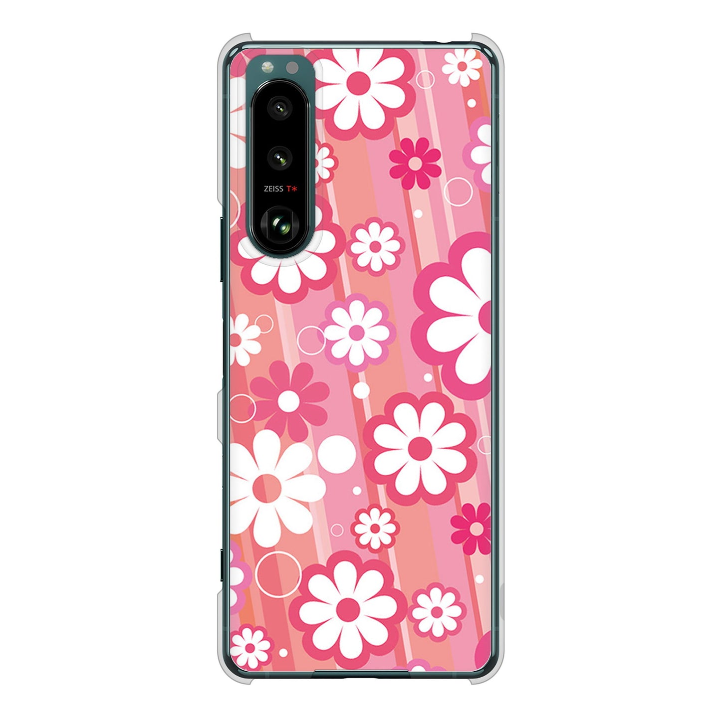Xperia 5 III SO-53B docomo 751 マーガレット（ピンク系） ハードケース 背面印刷