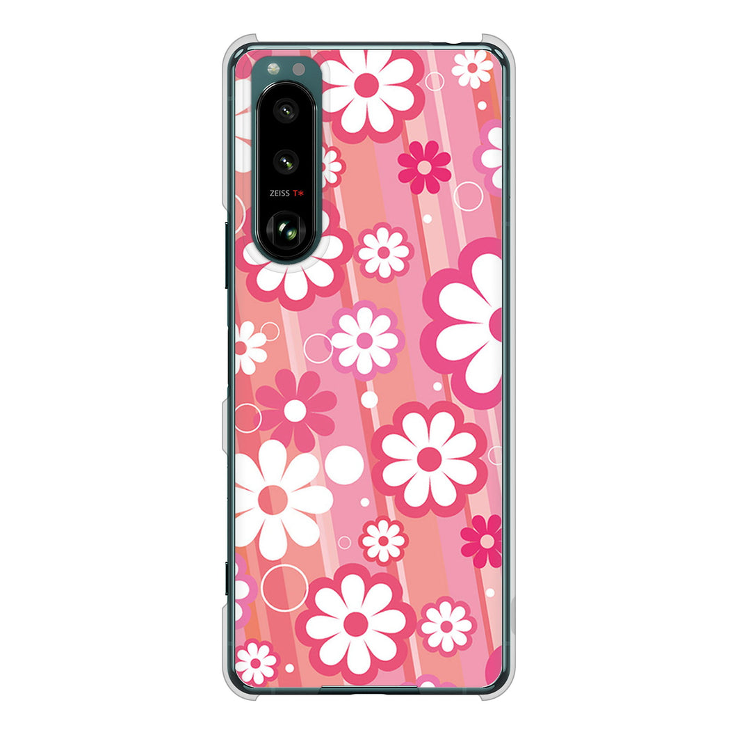 Xperia 5 III SO-53B docomo 751 マーガレット（ピンク系） ハードケース 背面印刷