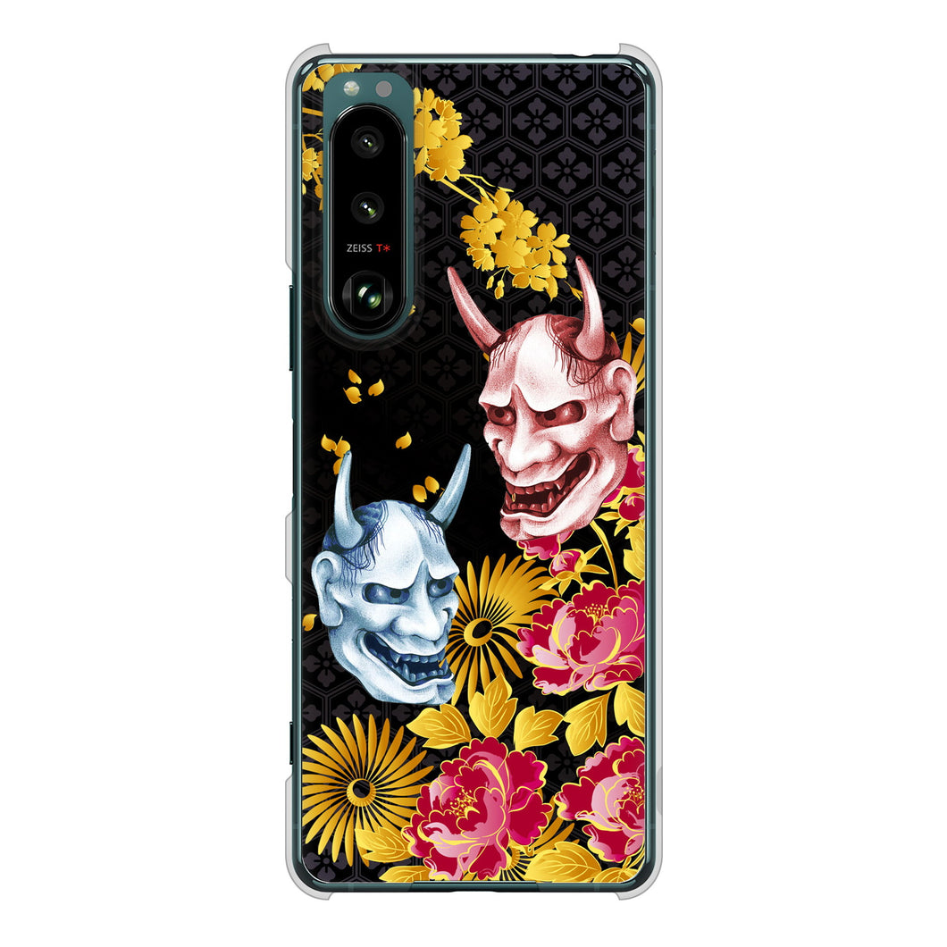 Xperia 5 III SO-53B docomo 1024 般若と牡丹2 ハードケース 背面印刷