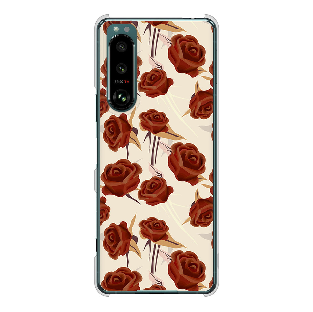 Xperia 5 III SO-53B docomo 1157 クラシックローズ ハードケース 背面印刷