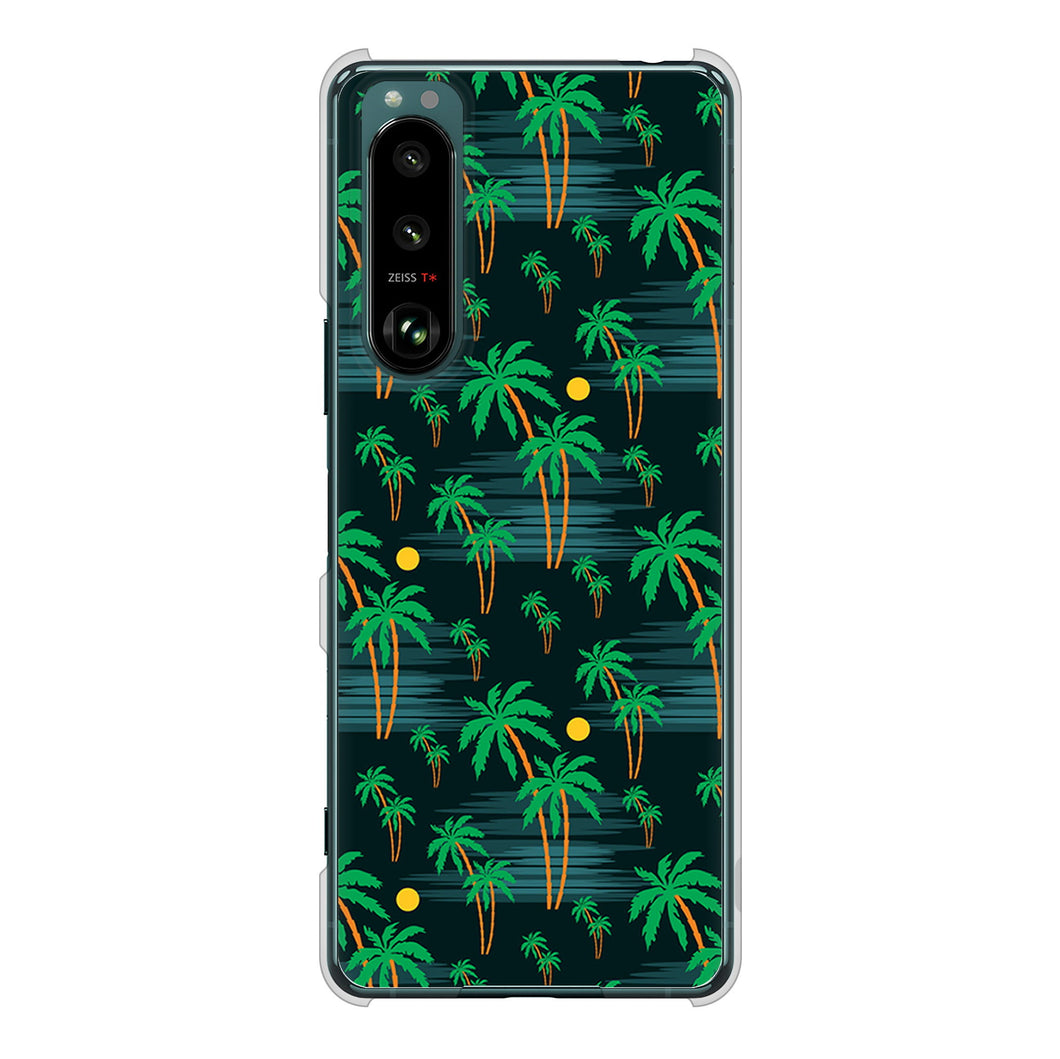 Xperia 5 III SO-53B docomo 1315 月夜とヤシ ハードケース 背面印刷