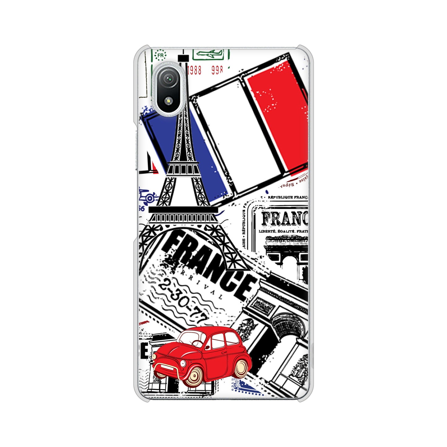 Xperia Ace III SO-53C docomo LOVE フランス ハードケース 背面印刷