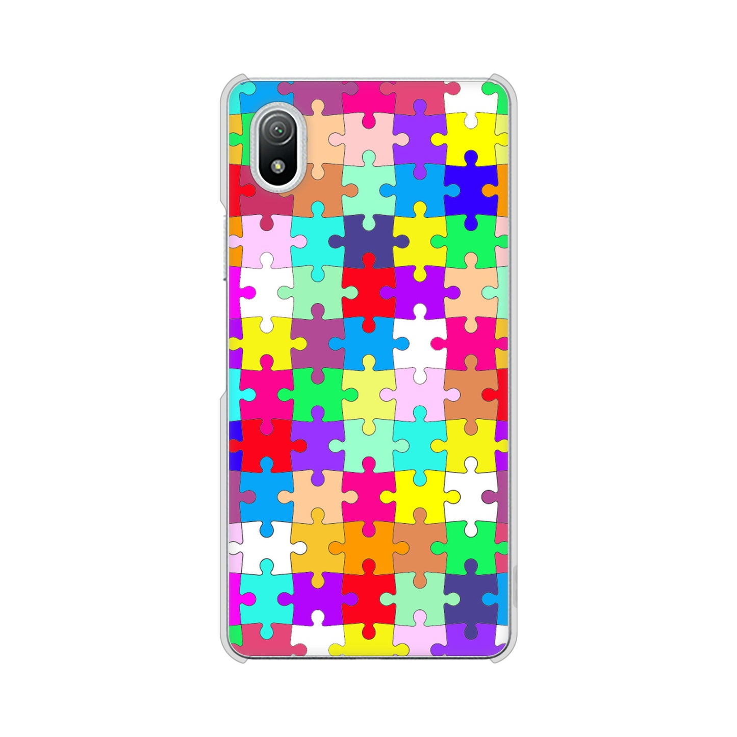 Xperia Ace III SO-53C docomo 727 カラフルパズル ハードケース 背面印刷