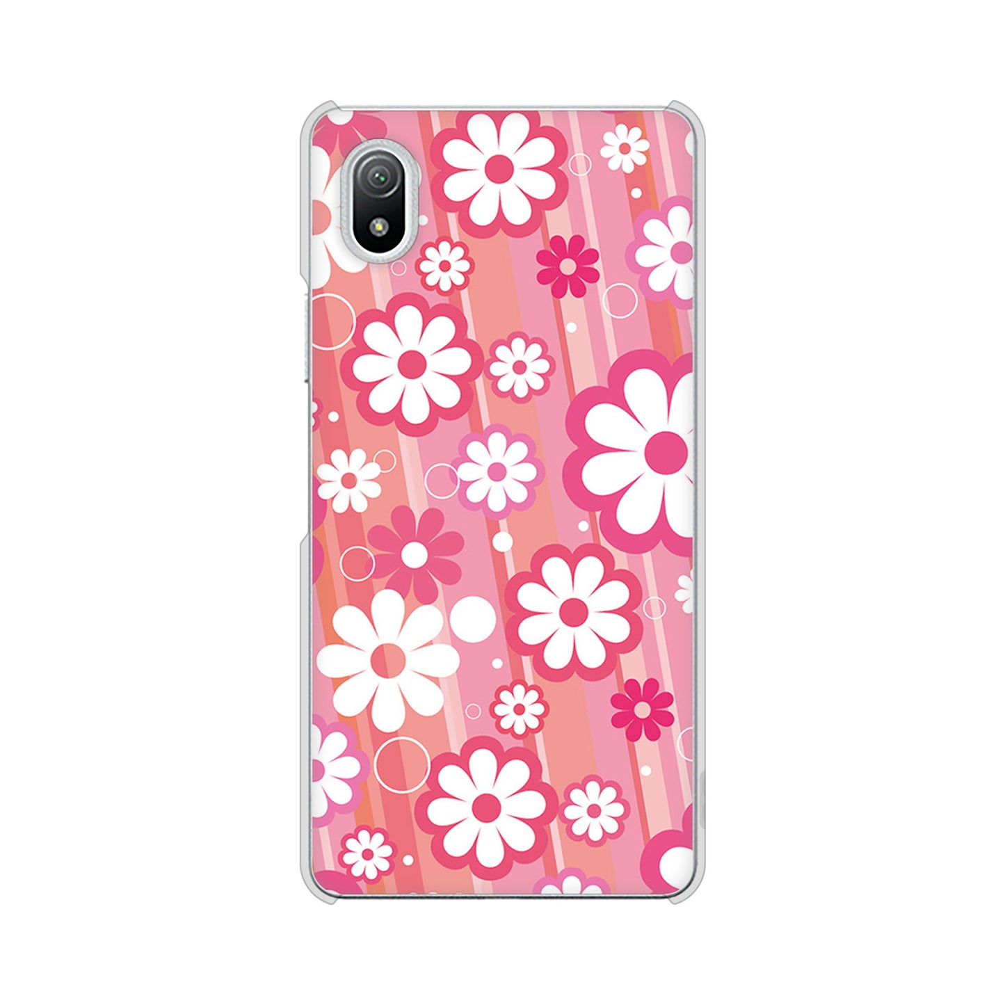 Xperia Ace III SO-53C docomo 751 マーガレット（ピンク系） ハードケース 背面印刷