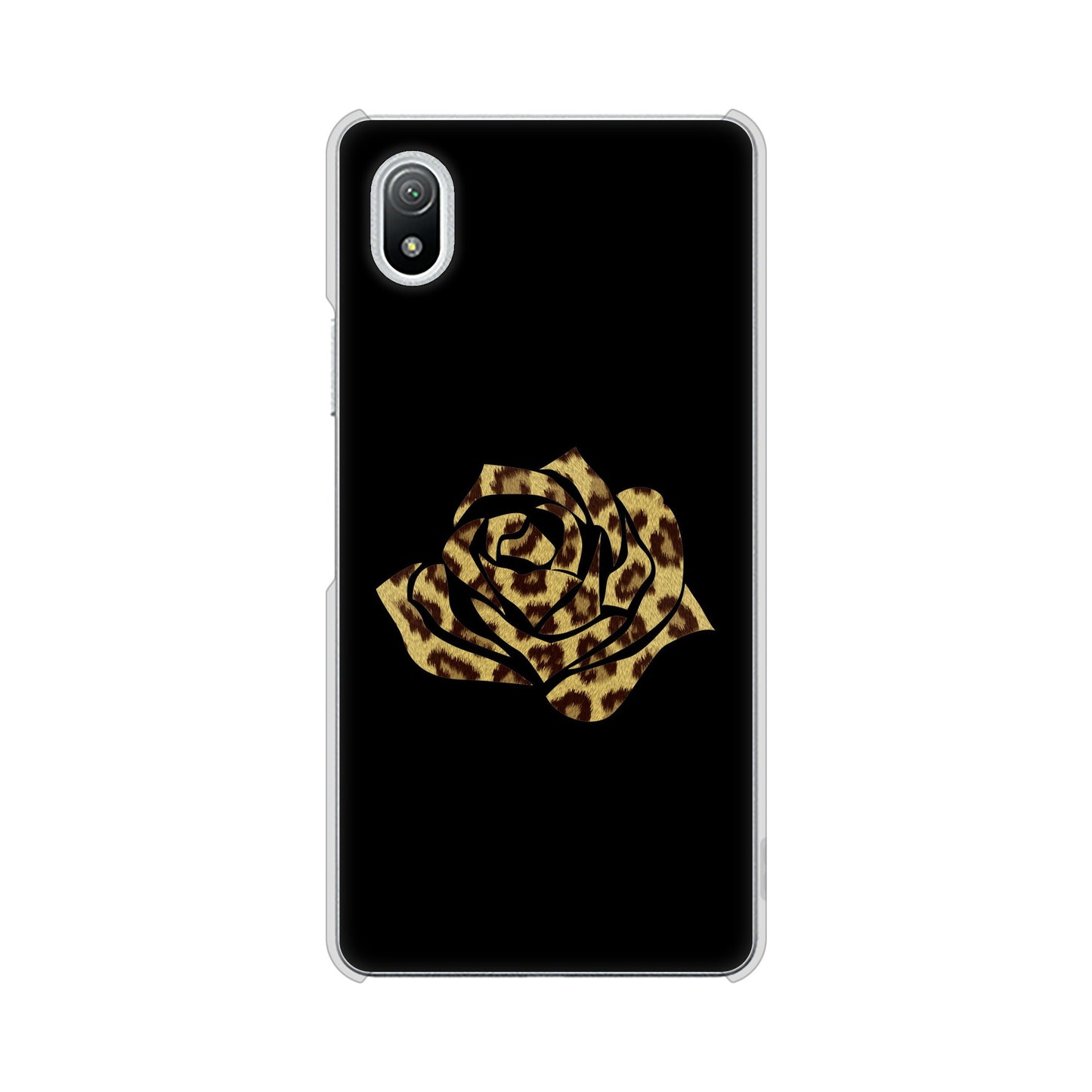 Xperia Ace III SO-53C docomo 1184 ヒョウのバラ（茶） ハードケース 背面印刷