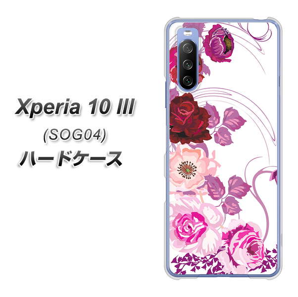 Xperia 10 III SOG04 au 116 ６月のバラ ハードケース 背面印刷