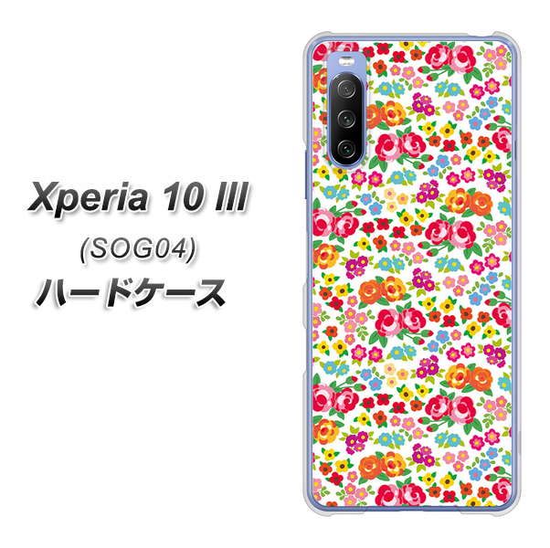 Xperia 10 III SOG04 au 777 マイクロリバティプリントWH ハードケース 背面印刷