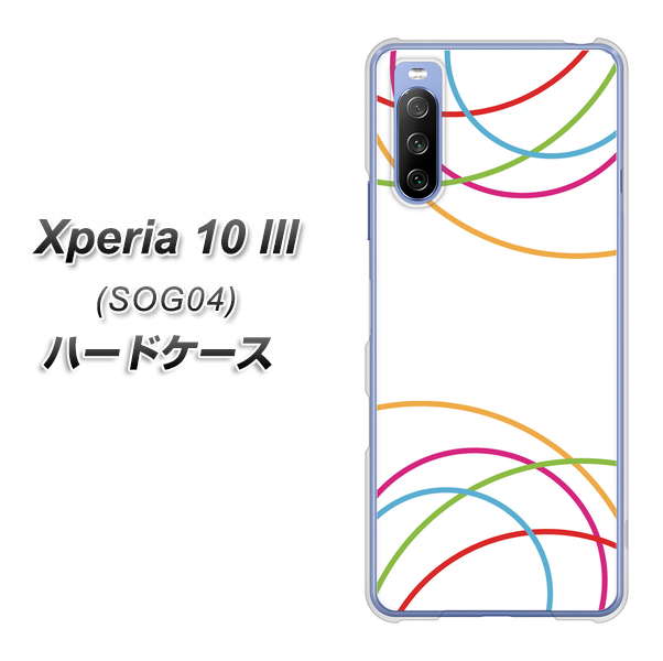 Xperia 10 III SOG04 au IB912 重なり合う曲線 ハードケース 背面印刷