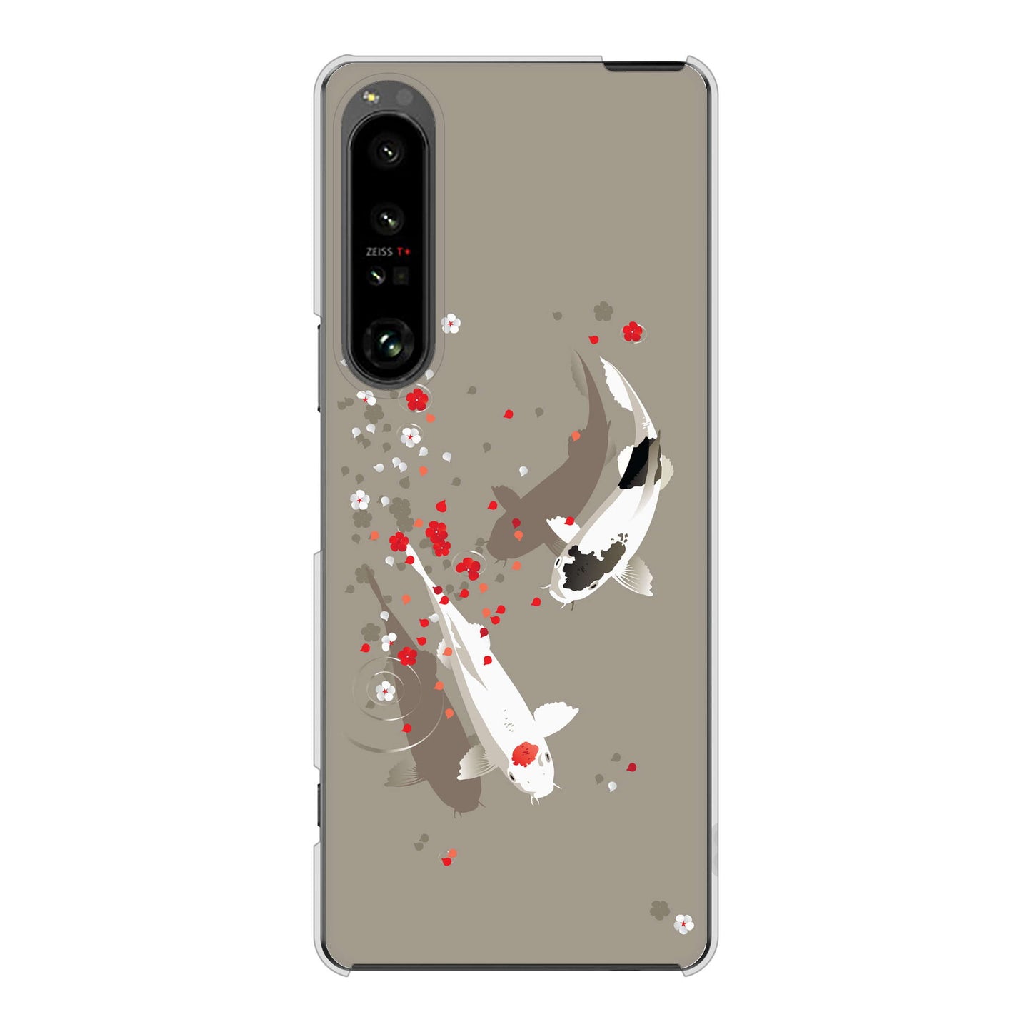 Xperia 1 V SOG10 au 高画質仕上げ 背面印刷 ハードケース 【367 よりそう鯉】
