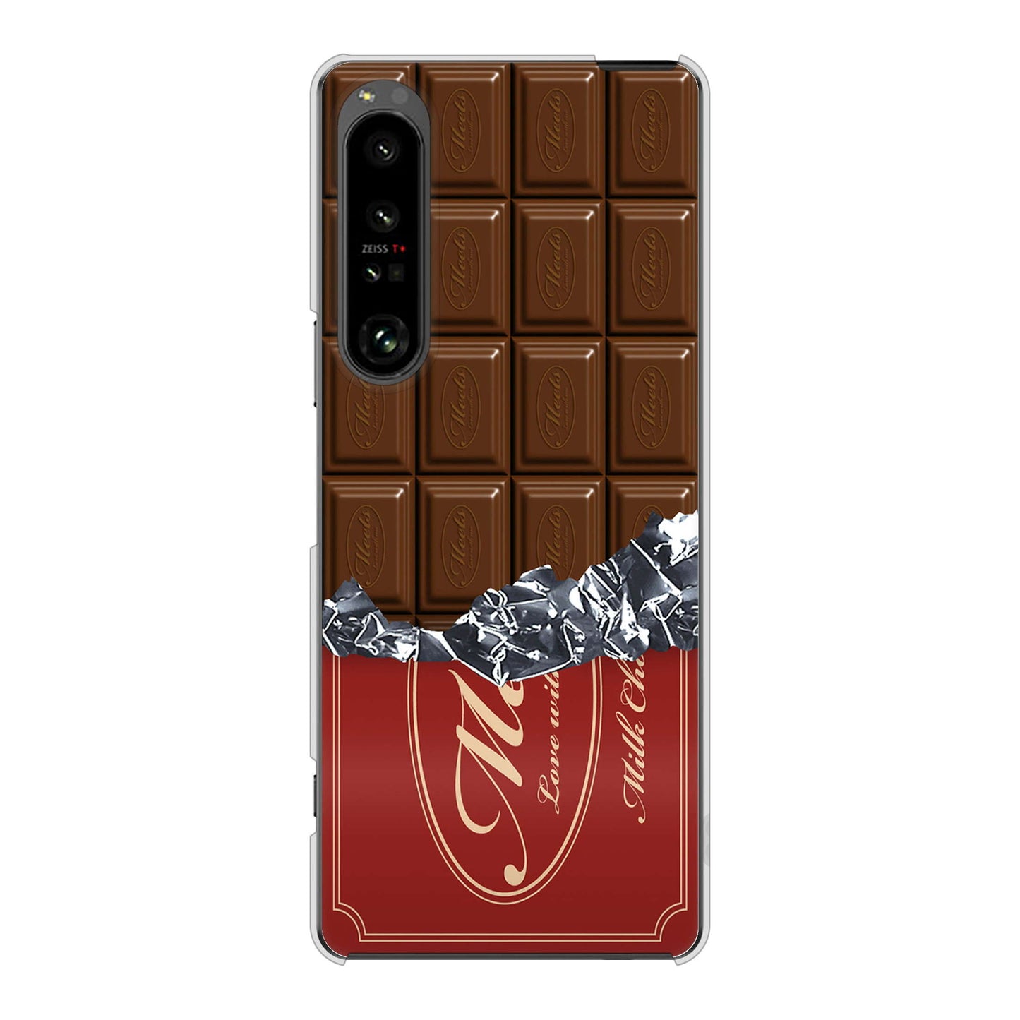 Xperia 1 V SOG10 au 高画質仕上げ 背面印刷 ハードケース板チョコ