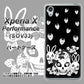 Xperia X Performance SOV33 au AG837 苺兎（黒） ハードケース 背面印刷