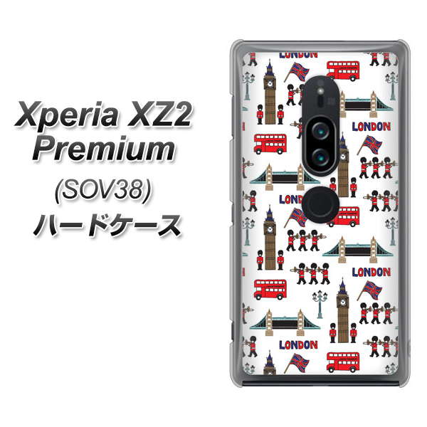 Xperia XZ2 Premium SOV38 au EK811 ロンドンの街 ハードケース 背面印刷