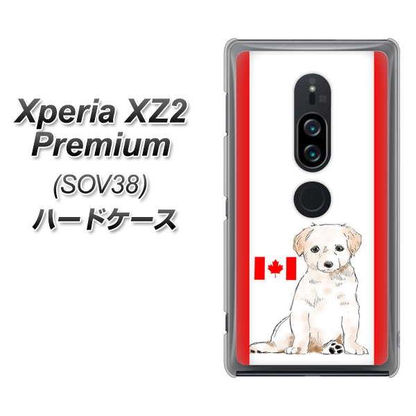 Xperia XZ2 Premium SOV38 au YD824 ラブラドールレトリバー05 ハードケース 背面印刷