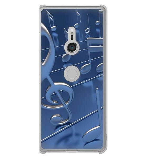 Xperia XZ3 SOV39 au 音符 ハードケース 背面印刷