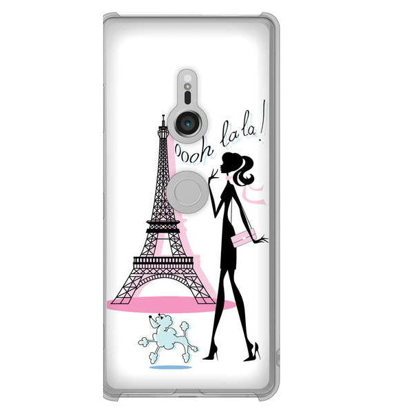 Xperia XZ3 SOV39 au LOVE フランス ハードケース 背面印刷