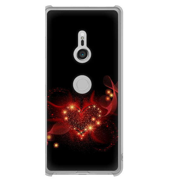 Xperia XZ3 SOV39 au きらめきハート ハードケース 背面印刷