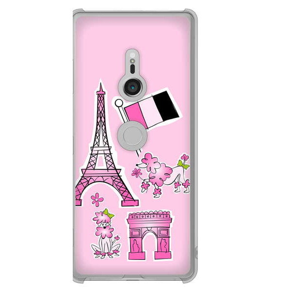 Xperia XZ3 SOV39 au LOVE フランス ハードケース 背面印刷