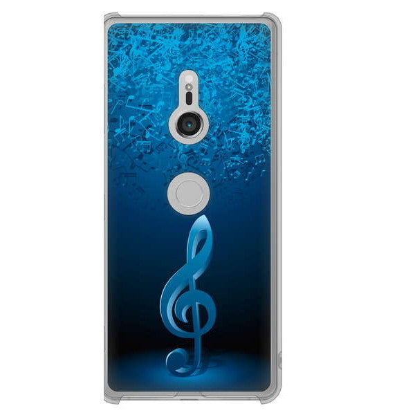 Xperia XZ3 SOV39 au 音符 ハードケース 背面印刷
