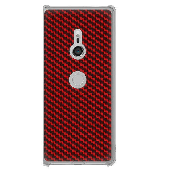 Xperia XZ3 SOV39 au カーボン ハードケース 背面印刷