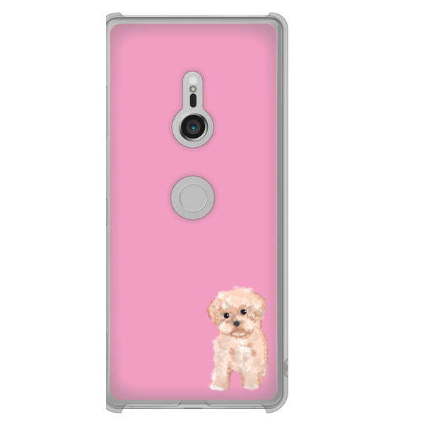 Xperia XZ3 SOV39 au トイプードルアプリコット ハードケース 背面印刷