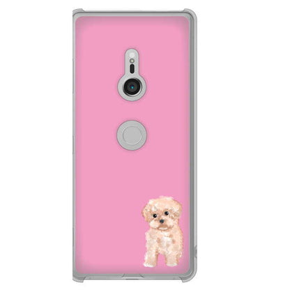 Xperia XZ3 SOV39 au トイプードルアプリコット ハードケース 背面印刷