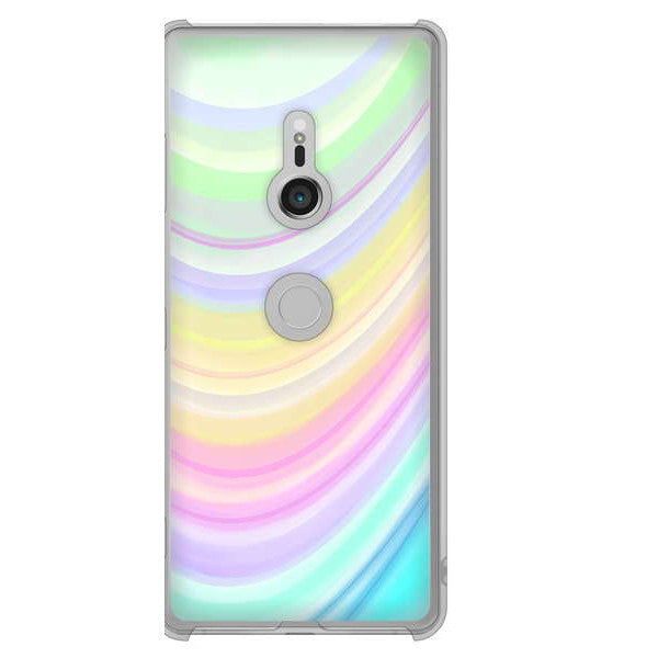 Xperia XZ3 SOV39 au レインボー ハードケース 背面印刷