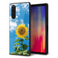 Xperia 5 SOV41 au 強化ガラス＆TPUスマホケース ガラプリ【KM877 ヒマワリ】