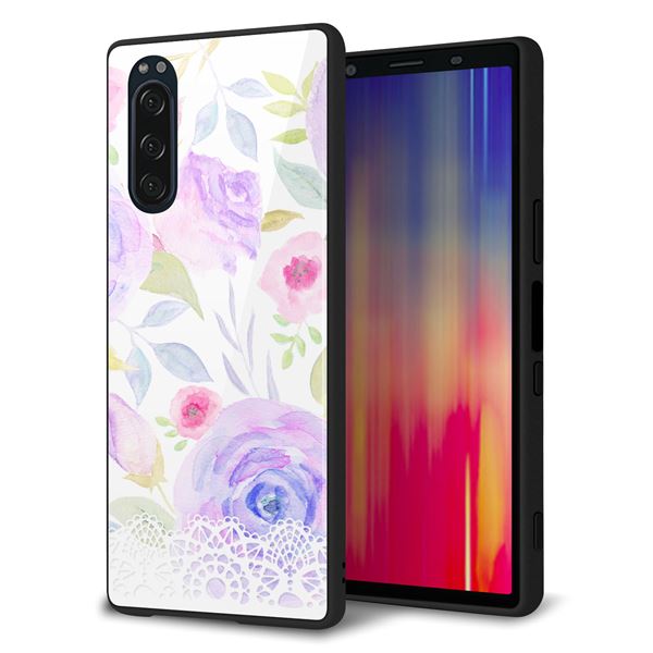 Xperia 5 SOV41 au 強化ガラス＆TPUスマホケース ガラプリ【SC946 ドゥ・パフューム４】