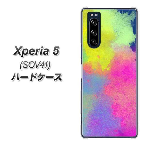 au エクスペリア5 SOV41 高画質仕上げ 背面印刷 ハードケース【YJ294 デザイン色彩】