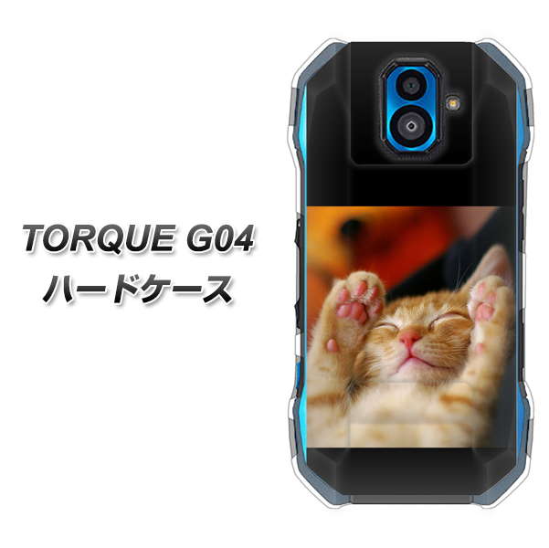 TORQUE G04 au VA804 爆睡するネコ ハードケース 背面印刷