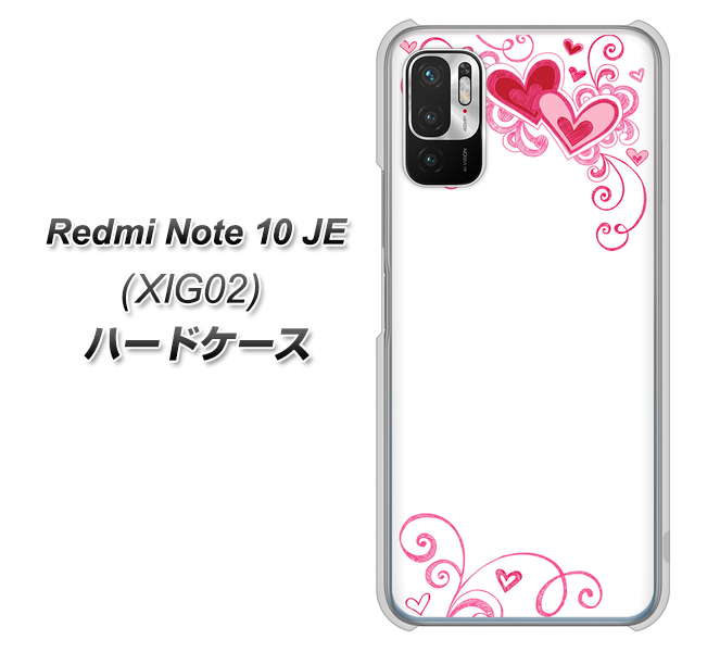 Redmi Note 10 JE XIG02 au 365 ハートフレーム ハードケース 背面印刷