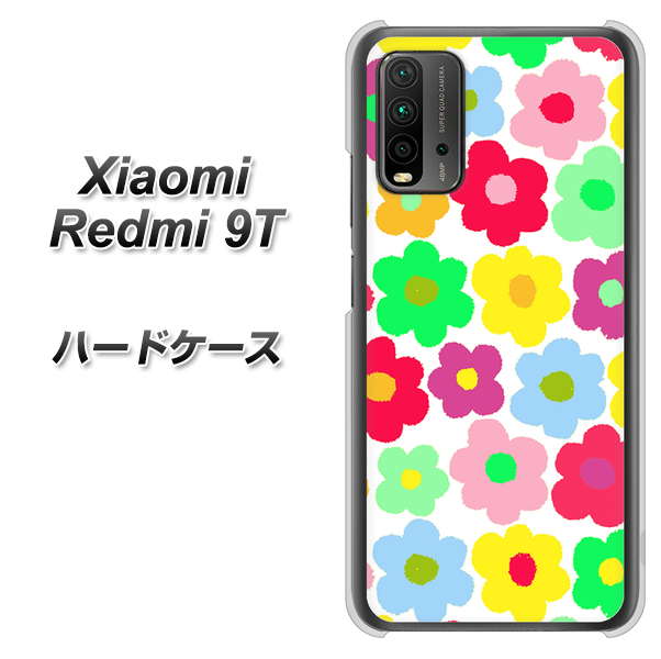Redmi 9T 758 ルーズフラワーカラフル ハードケース 背面印刷