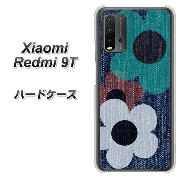 Redmi 9T EK869 ルーズフラワーinデニム風 ハードケース 背面印刷