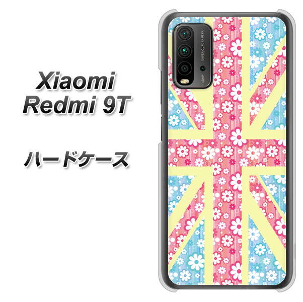 Redmi 9T EK895 ユニオンジャックパステルフラワー ハードケース 背面印刷